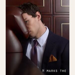 Hermes tie burgundy and navy